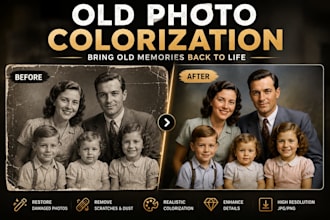 professionally restore, repair and colorize old photos