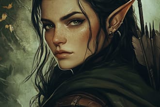 fantasy dnd character illustration