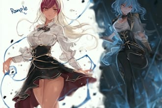 draw anime fan art with detailed character design