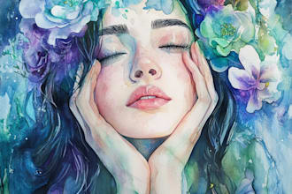 illustrate digitally watercolor illustration