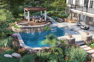 do backyard landscape design, frontyard, pool, patio, garden