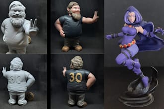 3d print and paint figurine character or statue 3d model tabletop resin printing