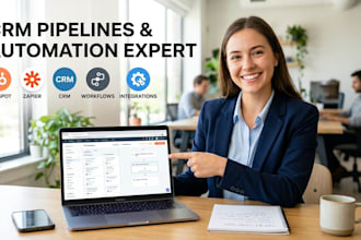 build CRM pipelines, zapier workflows, and ai automation