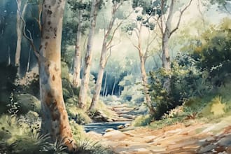 draw custom watercolor illustrations