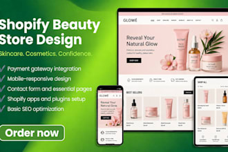 build shopify beauty store skincare cosmetic shopify store beauty makeup website