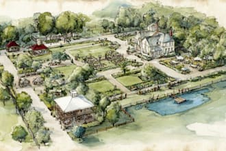 do custom watercolor wedding map