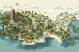 design a vector map illustration