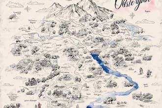 draw food festival map illustration event navigation design
