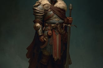design cinematic fantasy character concepts art for you