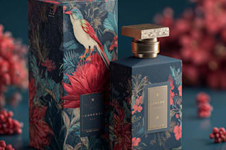 create elegant cosmetic and product packaging design