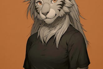 draw cute furry characters, furry oc art, and anime style anthro