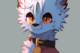 create cute and detailed furry character illustrations for you