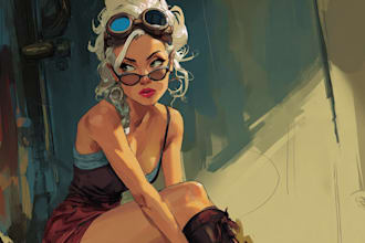 draw a pin up girl and pin up girl