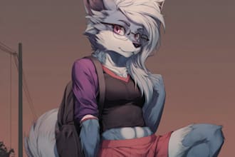 draw professional furry character art for games or commissions
