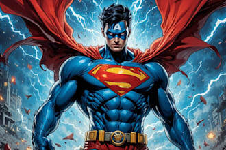 create fantasy and superhero comic art