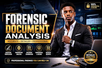 do forensic document analysis, handwriting comparison, signature verification
