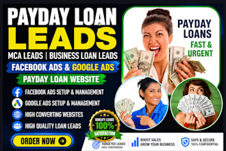 generate quality payday loan leads mca leads business loan payday loan website