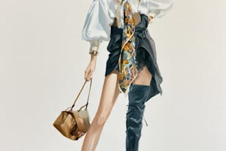 draw a fashion illustration or sketch