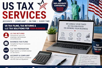 professionally prepare US tax filing, US tax returns, llc for business