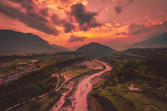 film authentic drone ugc content in nepal mountains and rural areas