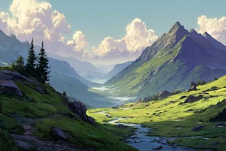 illustrate a surreal landscape or city drawing