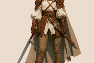illustrate dnd character and dnd party character