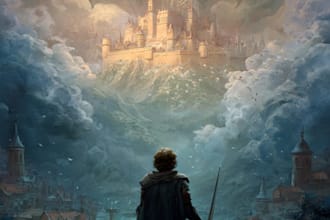 create illustrated fairytale book cover