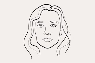 draw a line art portrait from a photo, without using ai
