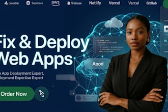 fix base44 bugs, deploy web apps lovable ai and  build saas mvp with supabase