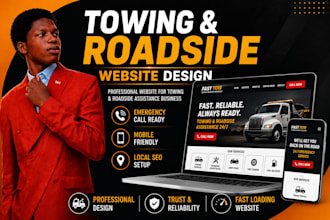 towing website, roadside assistance website, towing company website, tow truck