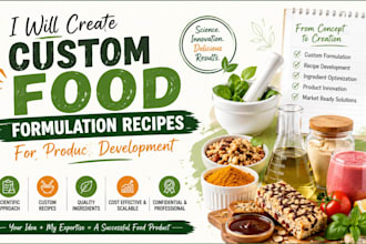 create custom food formulation recipes for product development