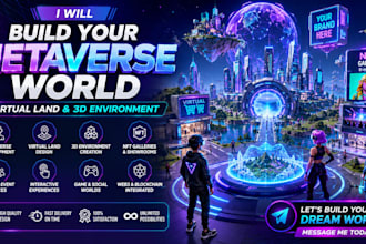 build your metaverse world, virtual land, and 3d environment