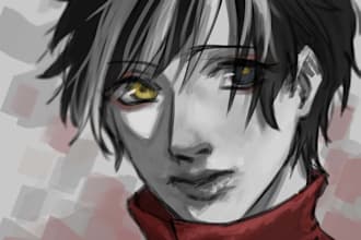 draw digital avatar, illustration, fanart, or oc for you