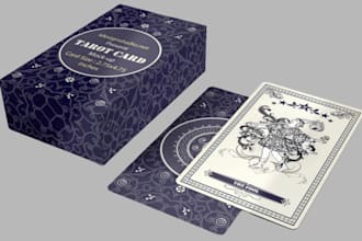 design custom tarot card playing card oracle  card deck design mystical card