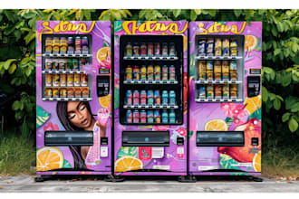 design any vending machine wrap