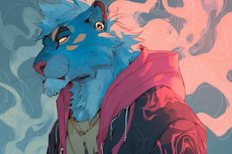 draw a stunning furry character illustration