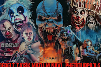 80s 90s horror poster halloween art horror comic book t shirt design merch