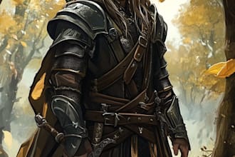 fantasy dnd character illustration