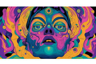 create psychedelic and trippy t shirt style