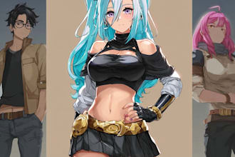do anime character art
