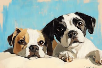 create a custom dog illustration for pet lovers