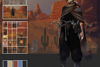 design character sheet or reference sheet for your character