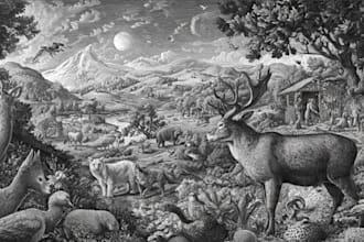 draw a pen and ink illustration