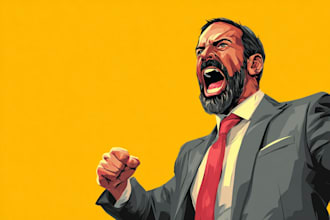 design political caricatures and satirical illustrations