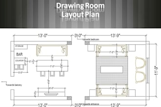 convert your hand sketch to professional auto cad drawing