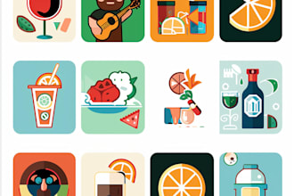 create unique illustrated icons