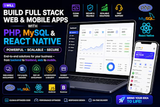 build PHP, mysql, and react native applications