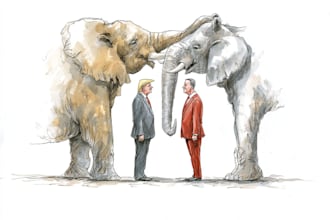 design digital political cartoon for political cartoon