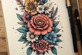 create a tattoo design of tattoo sleeve