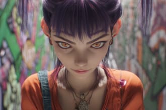 paint a character design in anime style